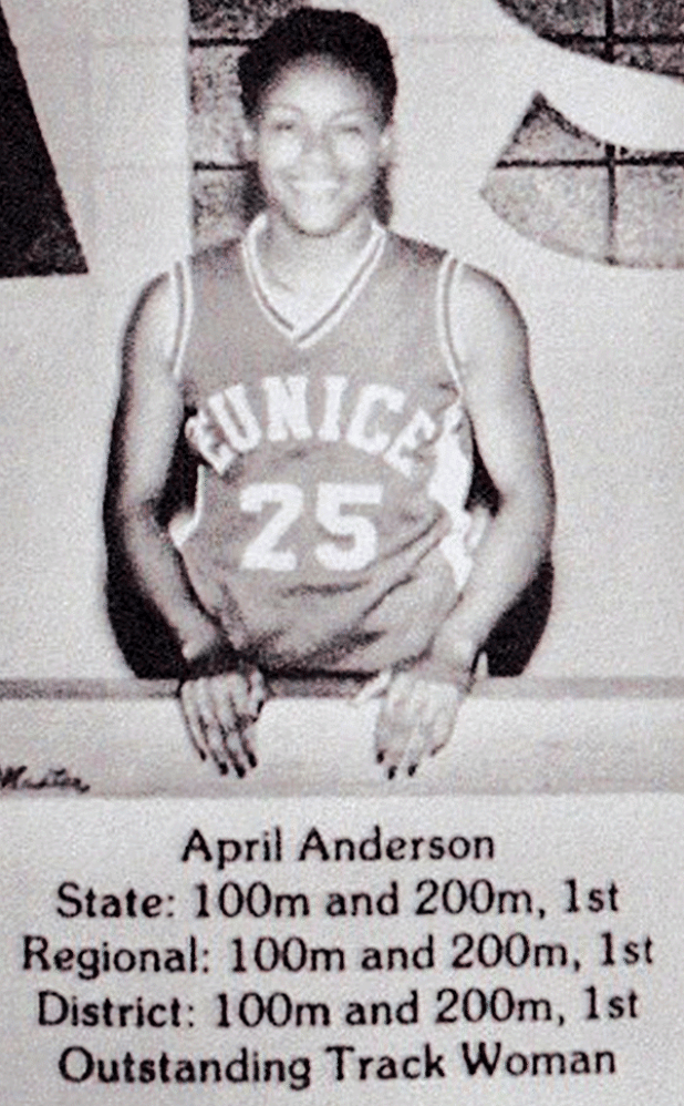 In the late 1980s and early 1990s, Eunice High’s track program was winning state championships behind Ubeja, Jamann and an inductee in the 2024 Athletic Hall of Fame class, April Anderson.
