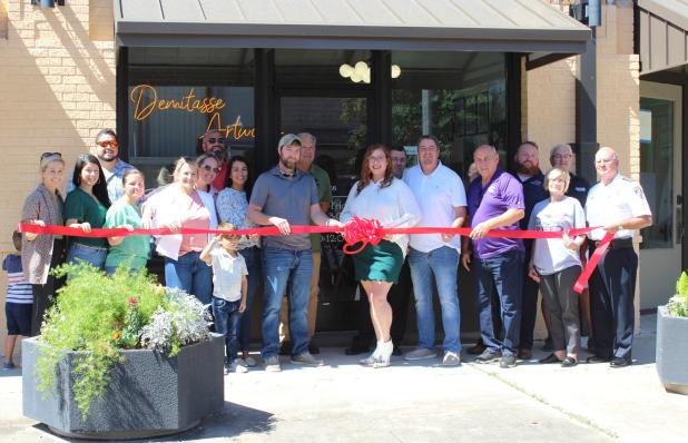 Eunice Main to Main Street had its first official Grand Opening Tuesday welcoming a new business Demitasse Artworks.