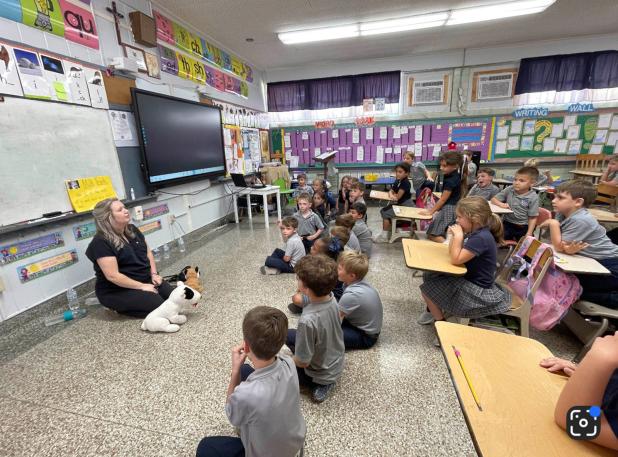 St. Edmund students learn about community helpers.
