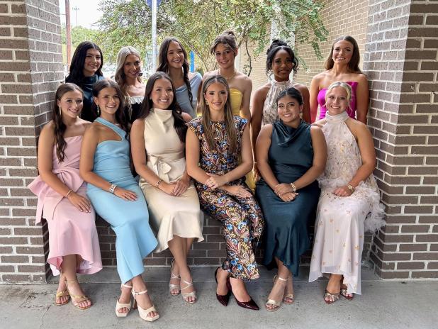 St. Edmund’s 2025 Homecoming Court visited their neighbors at Eunice High last week. 