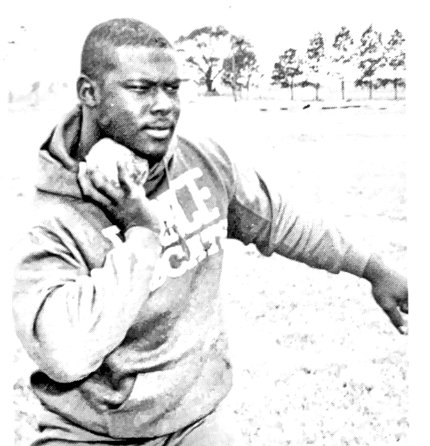 Roy Jones, an All-State football selectioon in 1985, brought toughness and grit to the “Rambo Squad” defense of the 1985 Eunice High football team that reached the state semifinals. (Photo courtesy of Eunice High Booster Club)