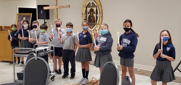 Installation of 4-H officers at St. Edmund