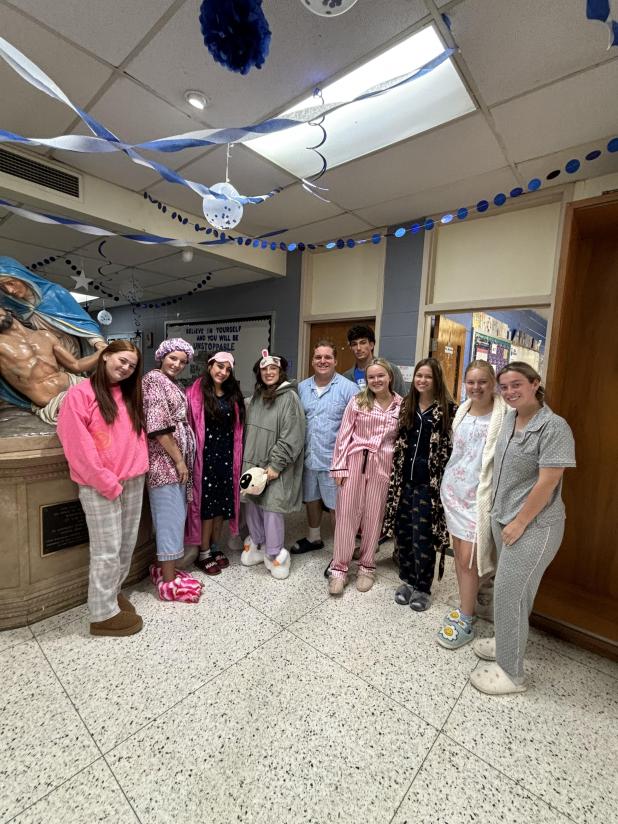 Wednesday was Pajama Day at St. Edmund High
