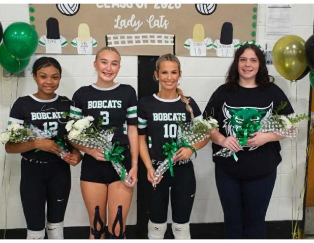 Eunice High School honored its four senior volleyball players on Oct. 1.