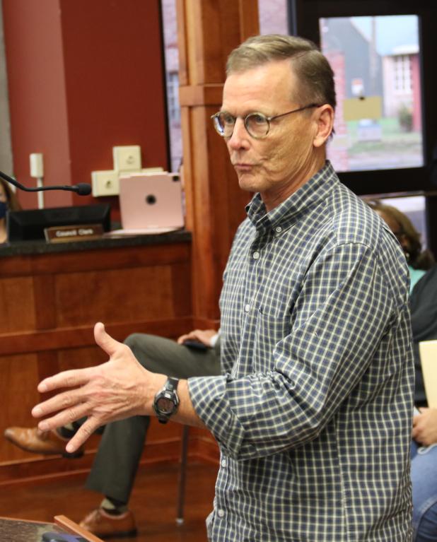 William Goodell Jr. at an October 2021 St. Landry Parish Council meeting. (Photo by Harlan Kirgan)