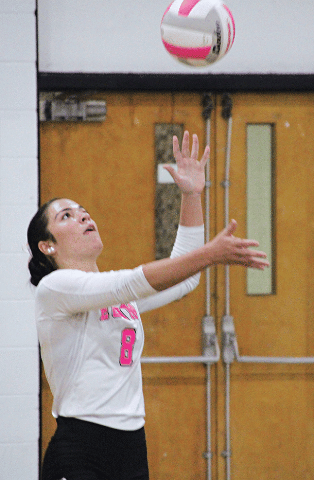 Brooklyn Darbonne serves in this file photo. (Photo by Rhett Manuel)