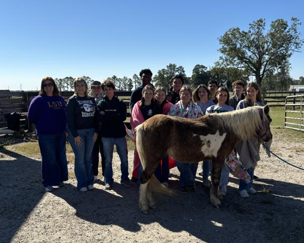 Eunice FFA members had the opportunity to tour the LSU College of Agriculture facilities. They enjoyed the Doyle Chambers Central Research farm and the tour around the campus by the LSU Les Voyageur Organization