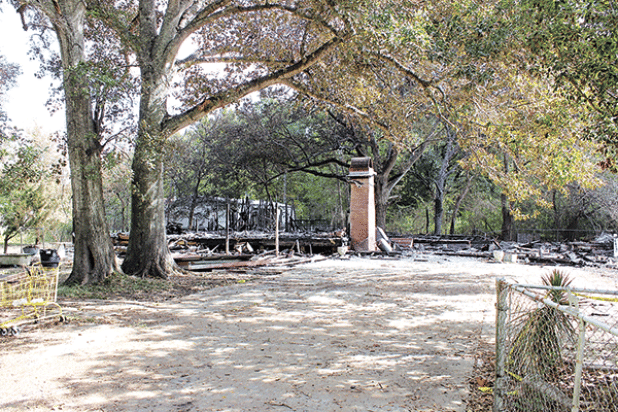 Total loss structure at 122 Marshal Lane.