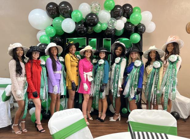 Eunice High homecoming maids enjoy traditional tea