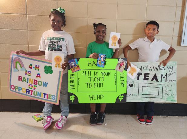 4-H Club Poster Contest winners at East