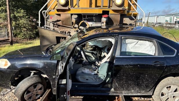 A Eunice woman was taken to a Lafayette hospital after a train and her vehicle collided on Sunday morning. According to Eunice Police Chief Kyle LeBouef, “On Sunday, Oct. 26, at approximately 8:52 a.m., Eunice Police responded to a train and passenger vehicle collision on North 12th. Upon arrival, officers discovered that the train and vehicle had collided at the tracks on North 12th Street, but the train was unable to stop the train until it reached North 8th.  