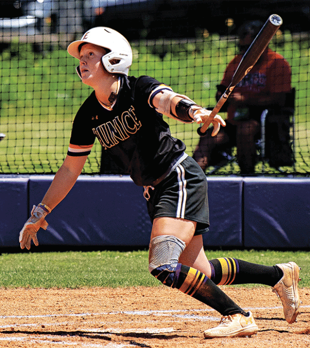 LSU Eunice freshman Payton Prince is shown in action. She is on the National Fastpitch Coaches Association (NFCA) All-American team, (LSUE photo)