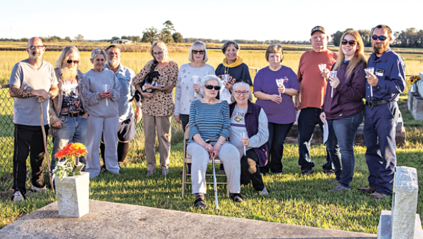 A candle-lighting ceremony was held at the Langley Cemetery to remember and pray for loved ones on Saturday. Many ancestors of the surrounding communities including Eunice, Basile, Iota, Crowley, Elton, Jennings are buried in the cemetery. The cemetery is located off of La. 97 (Evangeline Highway) on Fernest Road, in the northwest corner of Acadia parish. Langley Cemetery is non-profit and open to all who need a final resting place. Seated, from left, are Seated Sue Richard and Helena Putman. Standing, from