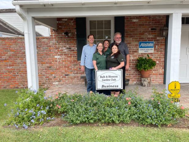 Allstate Insurance received the Business Garden of the Month from the Bulb & Blossom Garden Club.