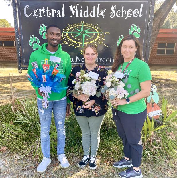 Top Staff Members of the Year at Central Middle honored.