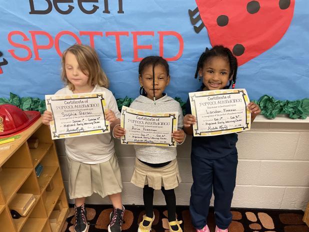 Perfect Attendance recognized at Highland Early Learning Center