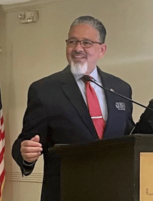 University of Louisiana System President Rick Gallot speaks at the Baton Rouge Press Club (Piper Hutchinson/Louisiana Illuminator)