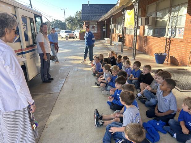 St. Edmund Catholic School Pre-K4 students had a great time learning about community helpers recently. Postal Service letter carriers were on campus showing students how important mail carriers are in our community.