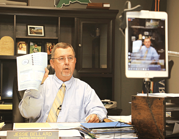 St. Landry Parish President Jessie Bellard did a live show on Facebook on Wednesday.