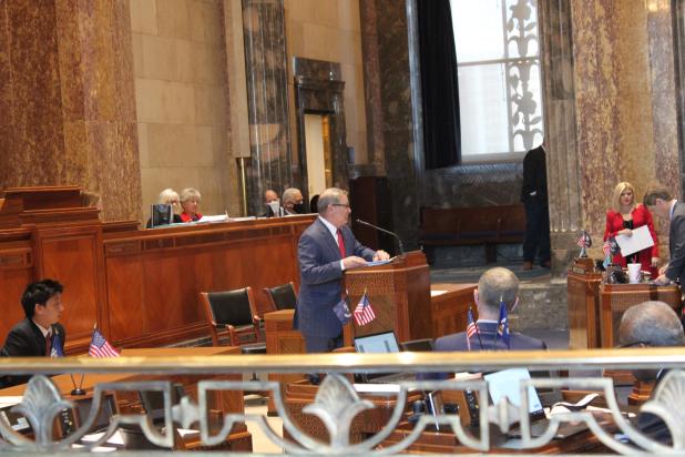 State Senate President Page Cortez, R-Lafayette, sponsored the Republican bill to redraw the maps for the state Senate. (Photo by Alex Tirado/LSU Manship School News Service)