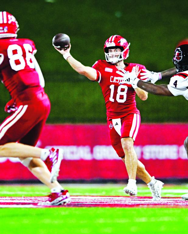 Chandler Fields, a quarterback at the University of Louisiana at Lafayette, said that college athletes are less likely to stay at one school with the new opportunities to make money and transfer easily to other schools. (Photo courtesy of University of Louisiana at Lafayette)