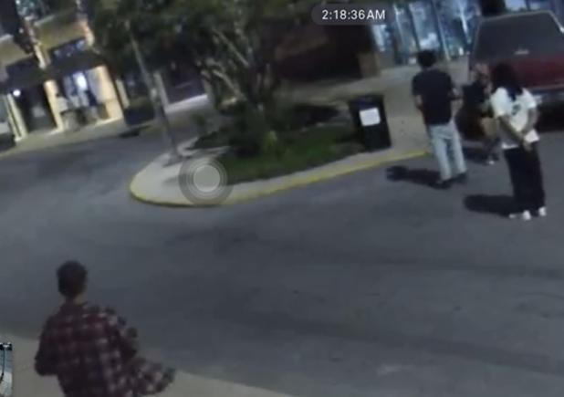 A still photo taken from a surveillance video showing a reported armed robbery on South 2nd Street. (Image courtesy of Eunice Police)