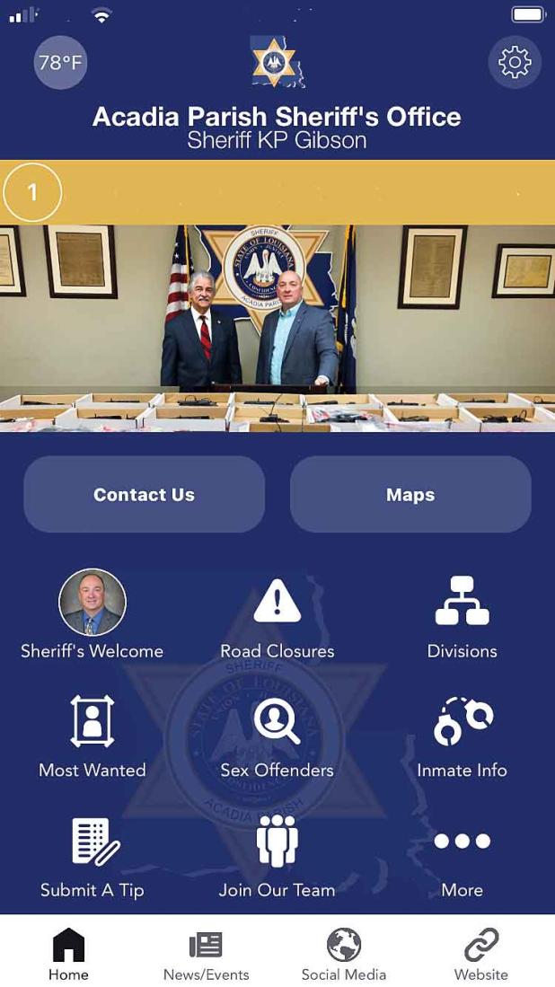 Acadia Parish sheriff’s app. 