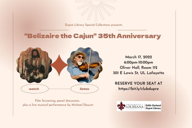 Film reviewers Siskel and Ebert gave “Belizaire the Cajun” two thumbs up upon its release in 1986. Ebert called it “a wonderful movie.” The University of Louisiana at Lafayette’s Special Collections at Edith Garland Dupré Library is also a fan, which is why it plans to examine the film – and its cultural significance – as part of a free screening at 6 p.m. Thursday in Oliver Hall on campus.