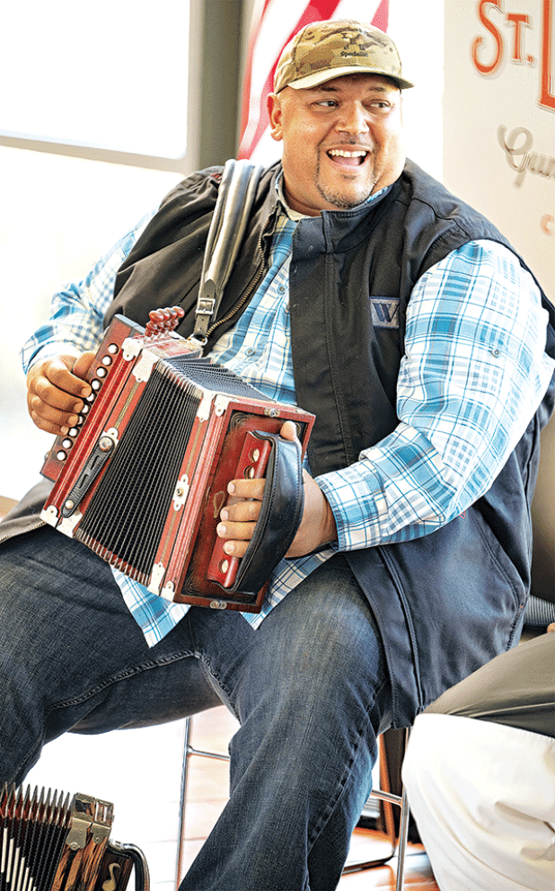 Zydeco and Creole accordionist Brandon Ledet leads the Zydeco Capital Jam from 1 to 3 p.m. Saturday at the St. Landry Parish Visitor Center, I-49 exit 23, north of Opelousas.
