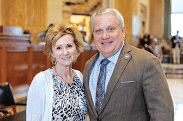 Reps. Rhonda Butler, R-Ville Platte, and Rep. Travis Johnson, D-Vidalia. (Submitted photo)