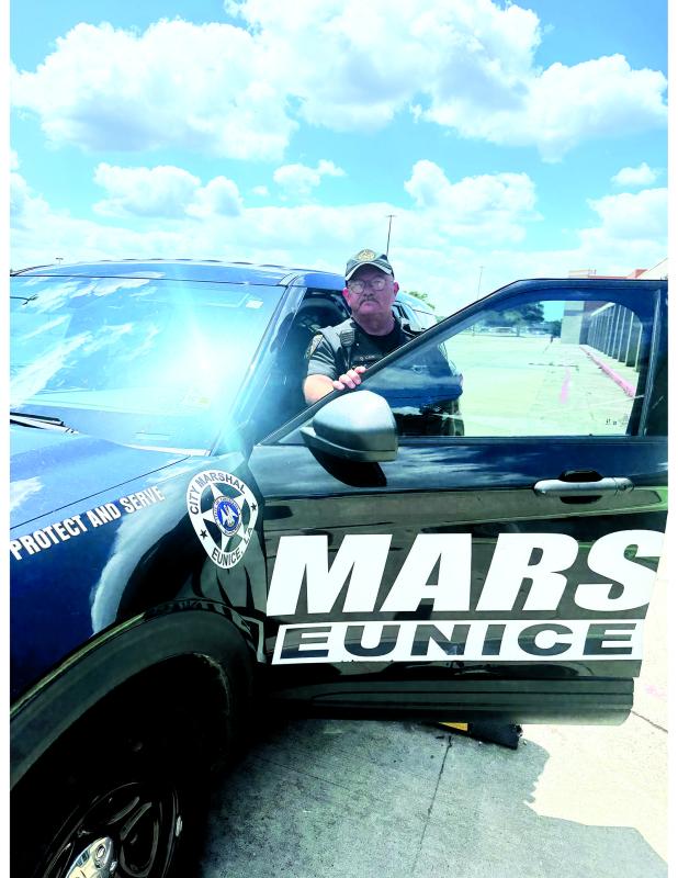 Deputy George Cain with in his Eunice City Marshal’s unit