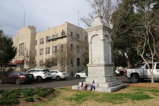 The Confederate memorial on the St. Landry Parish Courthouse Square. (File photo)