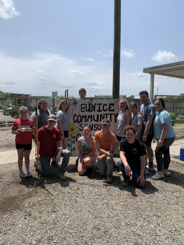 FFA chapters work together at Eunice Community Garden