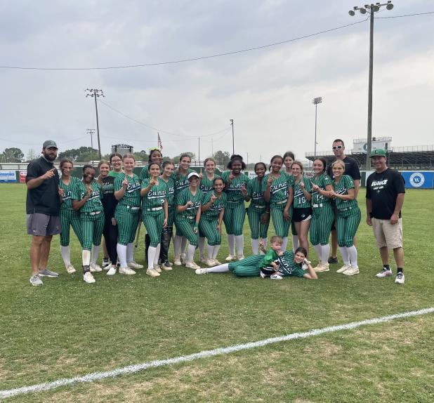 EHS softball team celebrates its district title