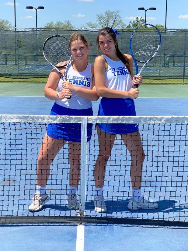 Greta Miller and Savannah DeVillier advanced to the Div. IV state tennis quarterfinals.