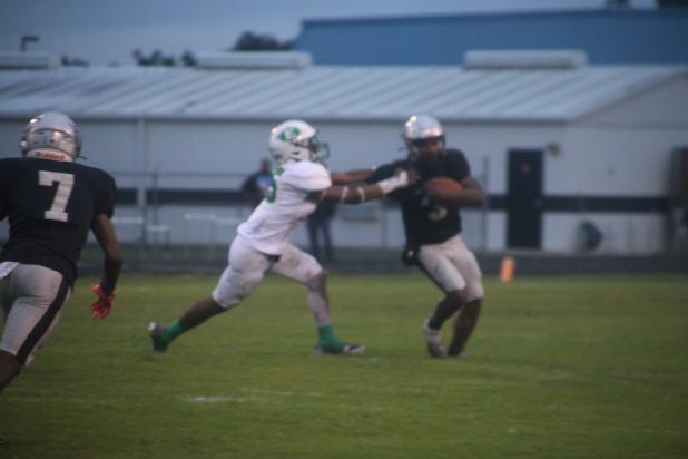 Eunice linebacker Zyon Fontenot attempts to drag down a Northwest ball carrier during Friday's 21-14 loss.