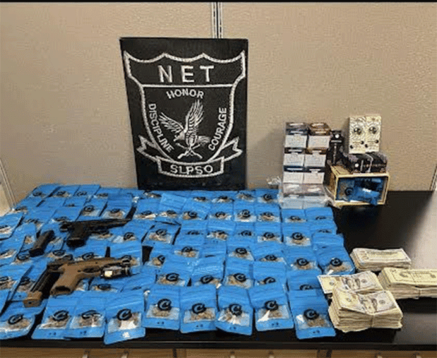Evidence seized in Opelousas arrest. (St. Landry Parish Sheriff's Office photo)
