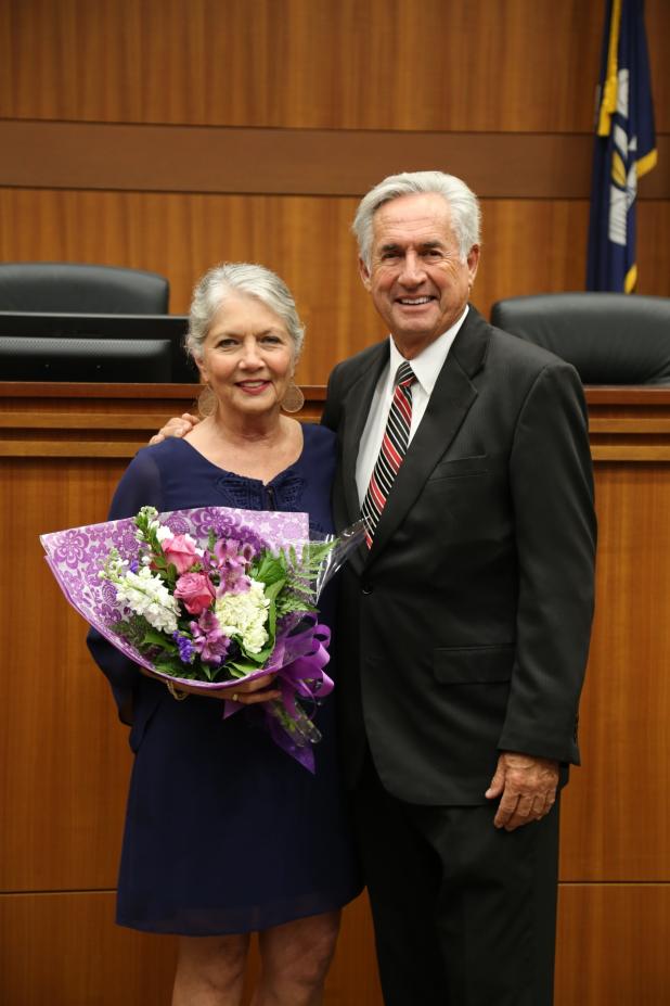 Northwestern State University’s 21st President James Genovese, right, is with his wife Martha Janes Genovese.  (Northwestern State University photo)