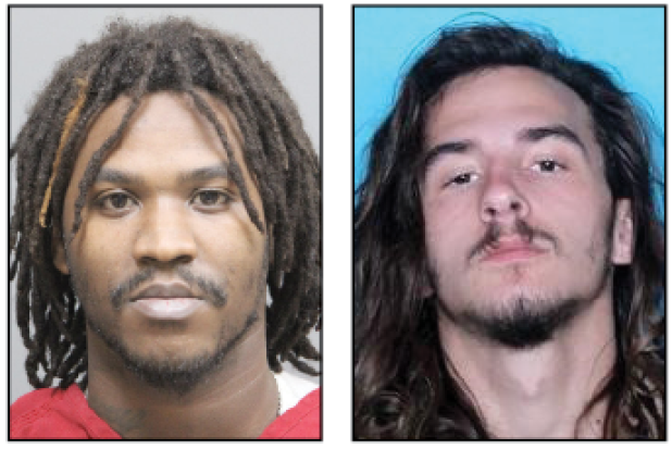 (Left) Ranslamani Markelion Taylor, 22, of Lafayette and (right) Tyler Paul Person, 24, of Church Point, have both been arrested by the Acadia Parish Sheriff’s Office. (All pictured innocent until proven guilty.)