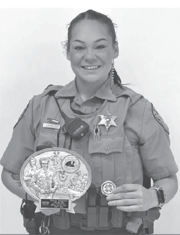 Deputy Rayvin Chenevert was awarded “Officer of the Year” from the Doucet-Aucoin Post # 8971 in Eunice. (Submitted photo)