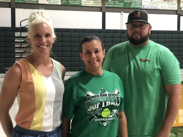 Eunice High alumni tournament directors, from left, are Jeanne Elfert, Tricia Fontenot and Chris Gaspard.