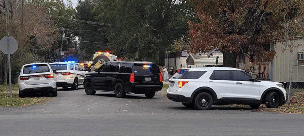 The shooting scene on Corn Street Friday afternoon. (Submitted photo)