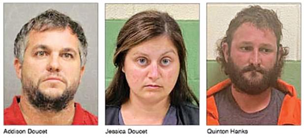 The husband and wife owners of a local auto repair shop and an employee of that shop have been arrested on various charges including felony theft by fraud.