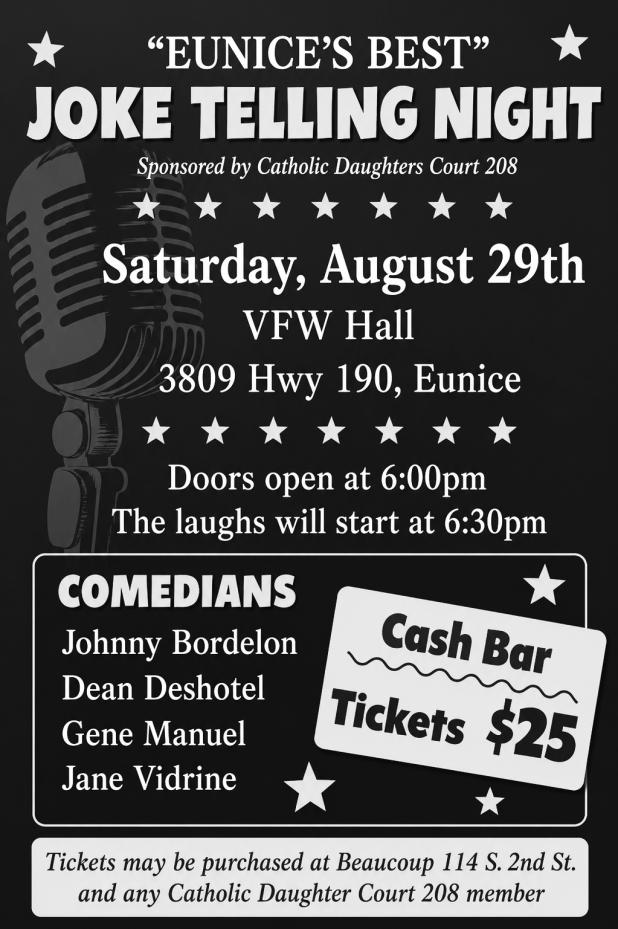 Joke telling night flyer
