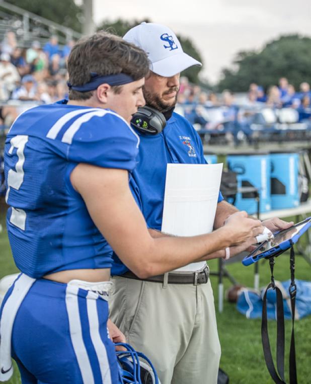Cade LeBlanc talks with Luke Vidrine