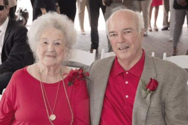 Mike Maraist, right, is shown in this 2017 photo with his mother, Gertrude “Mimi” Maraist, who died in 2021 at the age of 104. 
