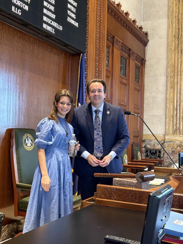 Congratulations to St. Edmund senior Rose Young for recently representing St. Edmund High School  at the Louisiana State Capitol by performing the National Anthem.