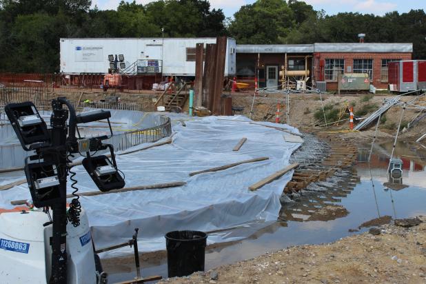Wastewater construction site