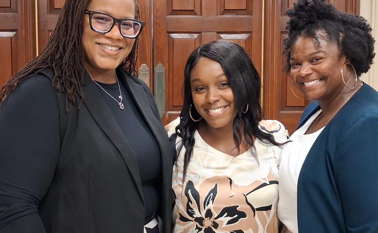 Artasia Viges, Treatment manager La'Pearl Simmons and case manager Lashonda Payne