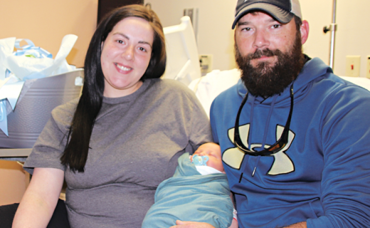 Slade Michael Picou is Acadian Medical Center’s New Year baby. Slade was born at 5:05 p.m. Jan. 1. His parents are William and Leslee Picou of Eunice. (Photo by Myra Miller)
